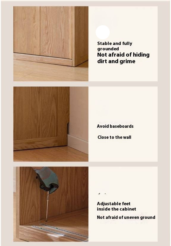 Ash Solid Wood Modern Wardrobe With Sliding Doors
