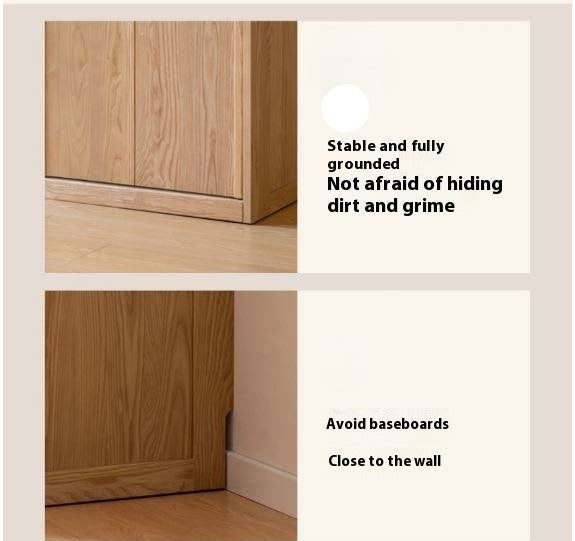 Ash Solid Wood Modern Wardrobe With Sliding Doors