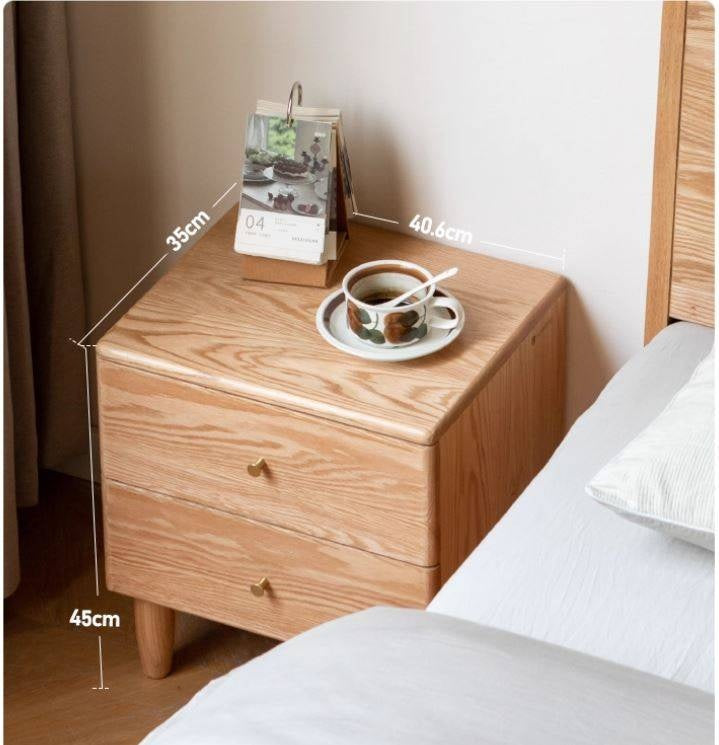 Black Walnut Solid Wood Italian Light Luxury Style Nightstand