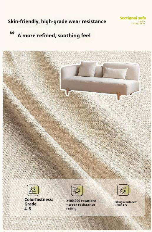Compact Fabric Loveseat Sofa with Scratch-Resistant Upholstery and Solid Beech Legs