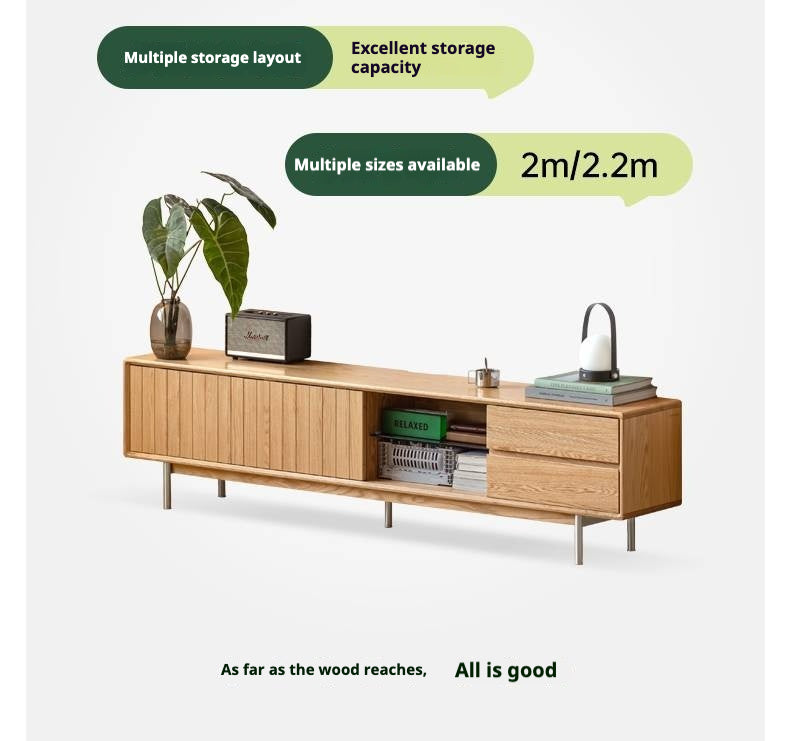 Oak Solid Wood Modern TV Сabinet.