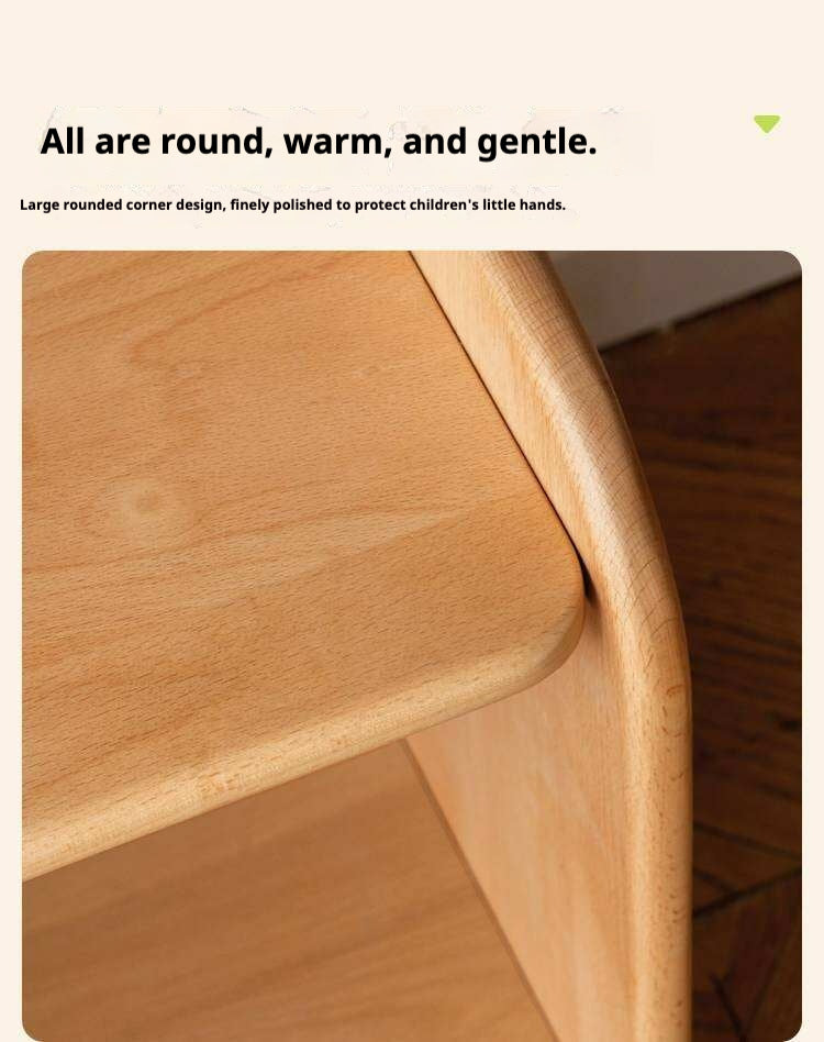 Beech, Solid Rubberwood Children's Coat Rack.