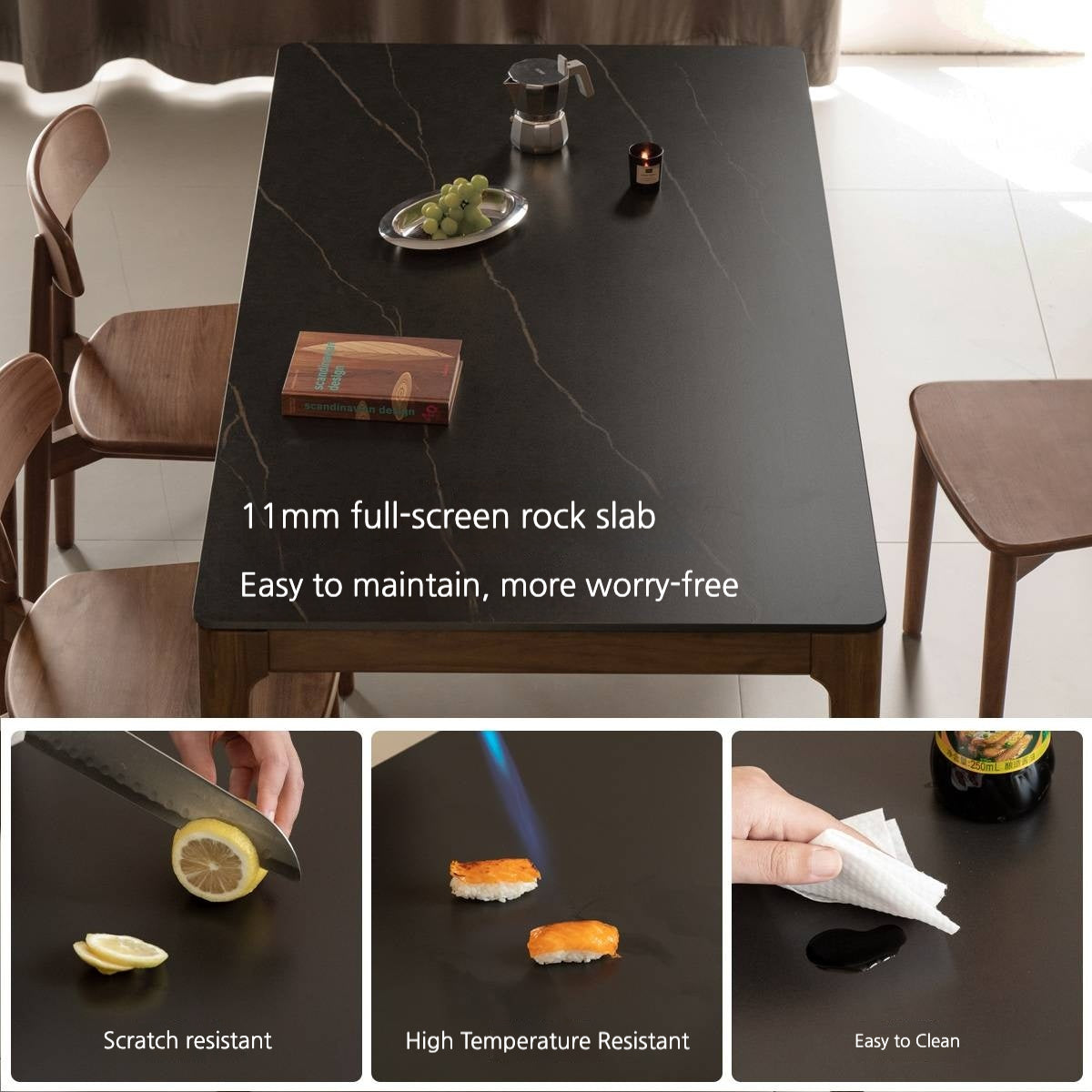 Black Walnut Dining Tables With Slate Top