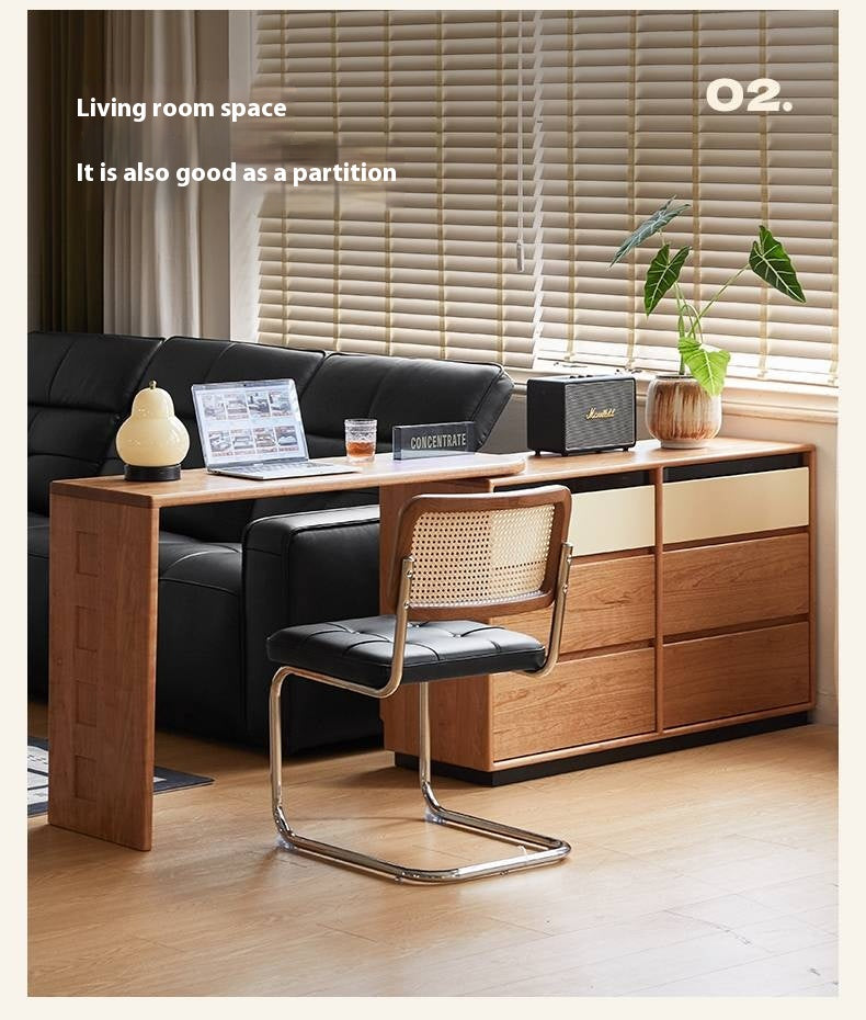 Cherry Solid Wood Modern Style Vanity Table.