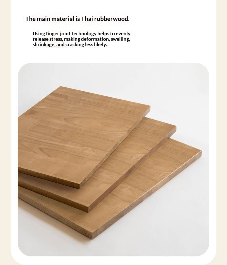 Solid Rubberwood Cream-Style Extendable White Slab Island