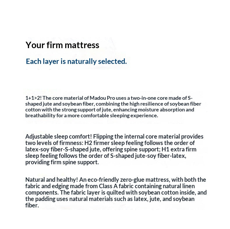 Zero Glue Certified Thick Mattress, Home Use Spring Mattress, Latex Soft Mattress, Bedroom Jute Mattress, Model Pro 23 cm