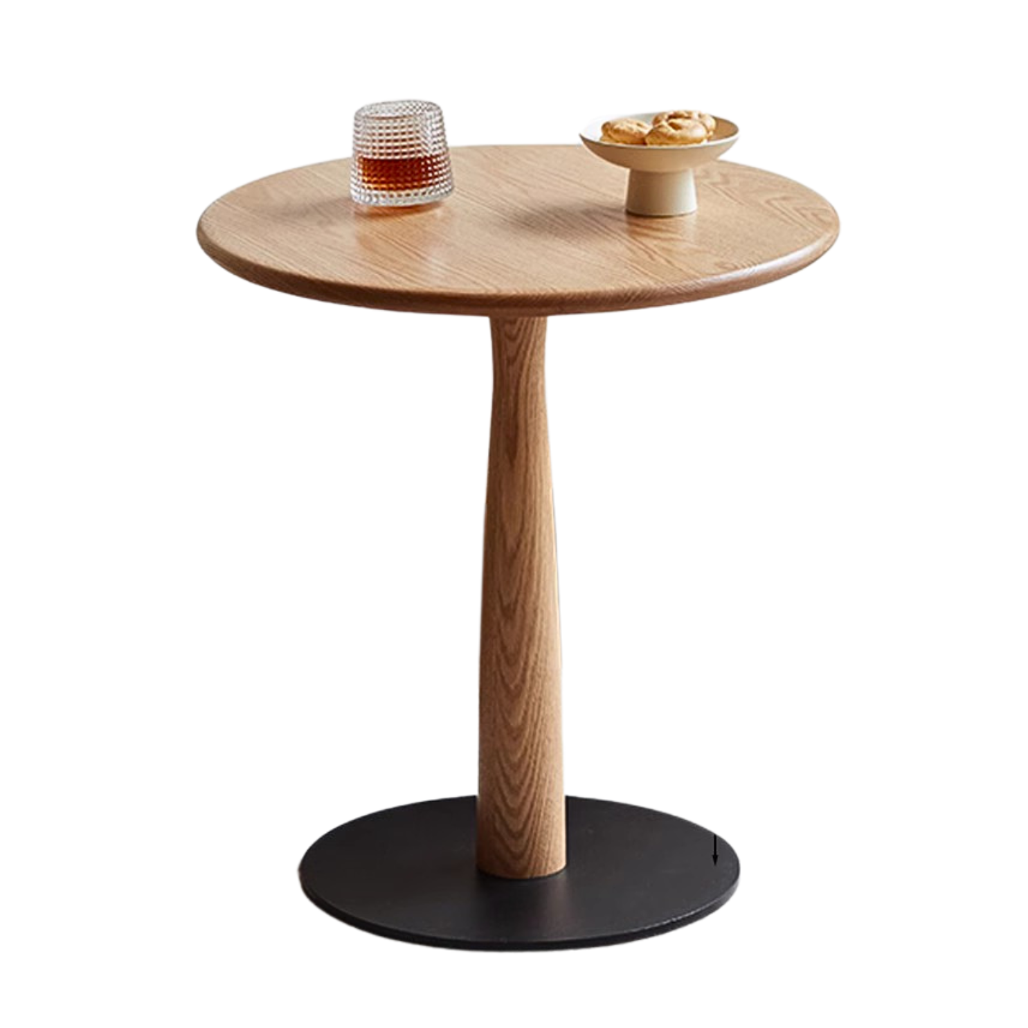 Oak, Black Walnut, Cherry, Beech Solid Wood Round Side Table Modern