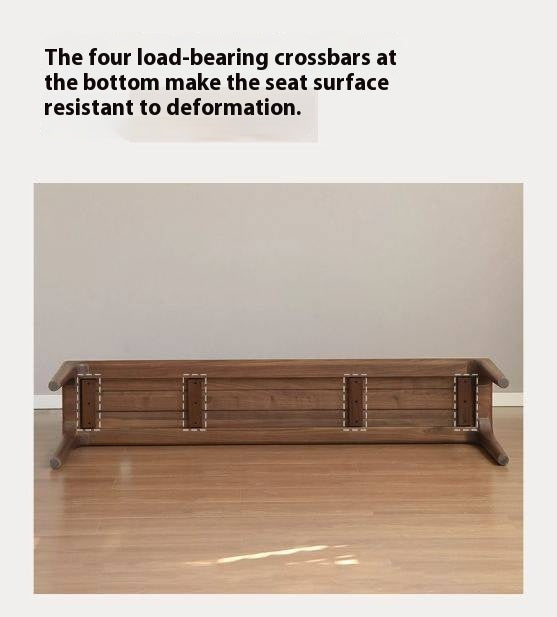 Black Walnut Solid Wood Light Luxury Style Bench