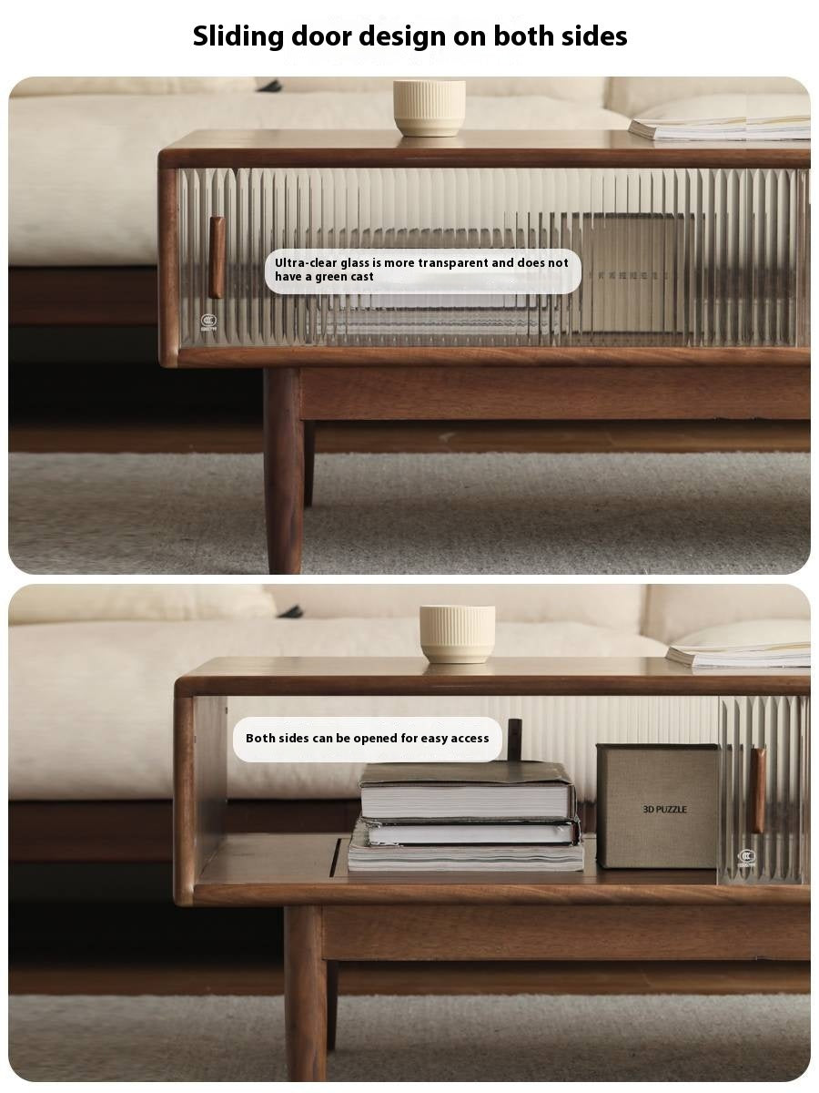 Black Walnut, Oak, Solid Rubberwood Solid Wood Modern Style Coffee Table