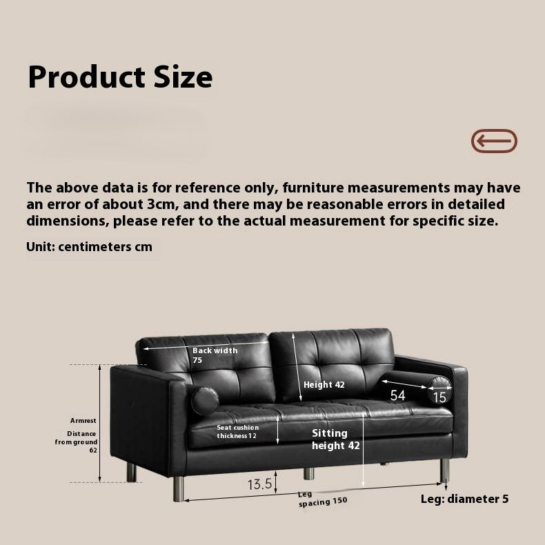 Genuine Leather Italian Luxury Sofa