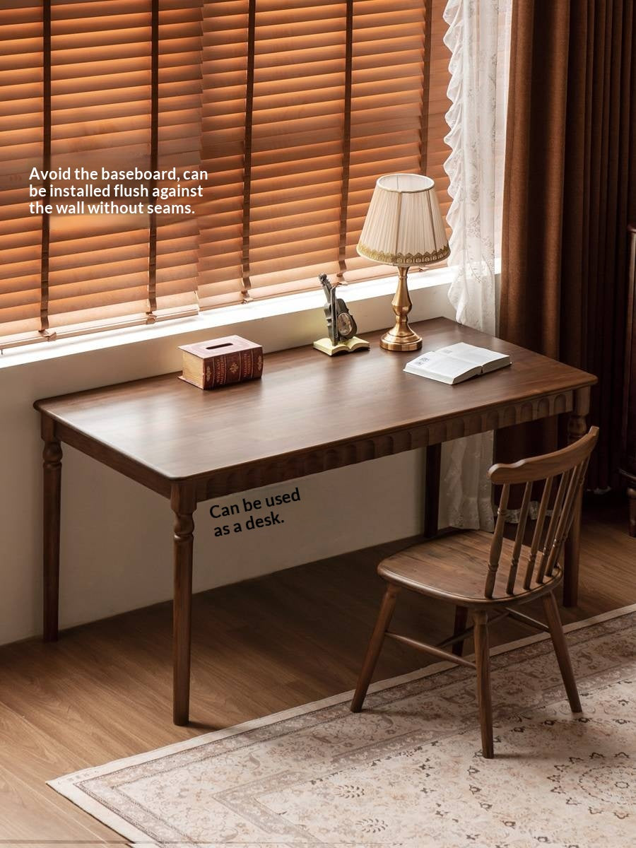 Black Walnut Solid Wood American Retro Style Dining Table