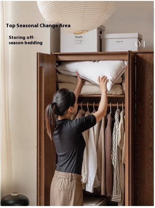 Oak Solid Wood Modern Off-Floor Wardrobe.