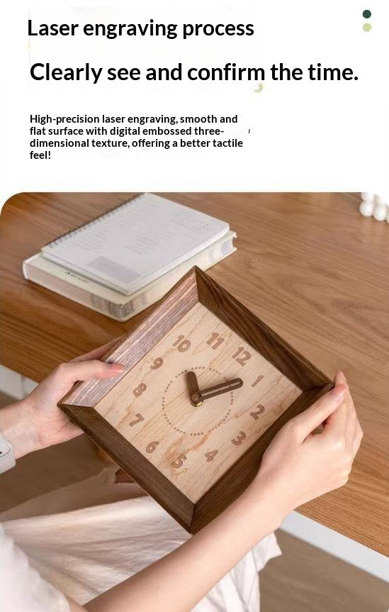 Cherry, Black Walnut Solid Wood Silent Movement Wall Clock