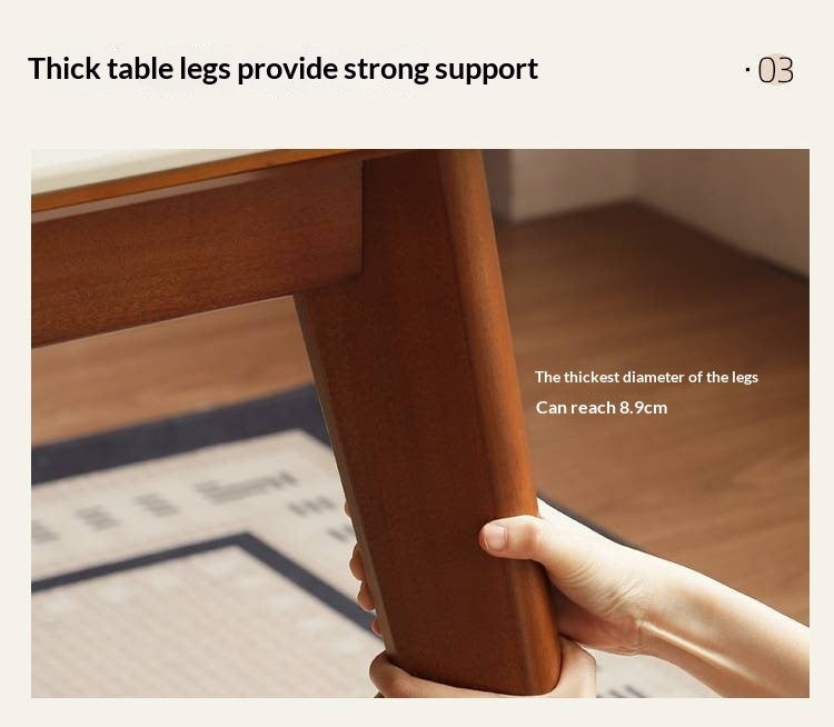 Tulipwood Solid Wood Retro Style Dining Table