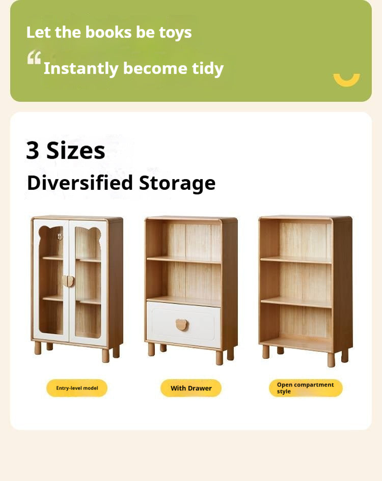 Beech Solid Wood Children's Bookshelf