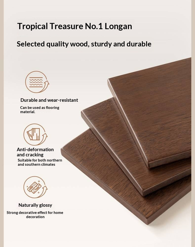 Solid Longan Hardwood Electric Lift Standing Desk with Adjustable Height