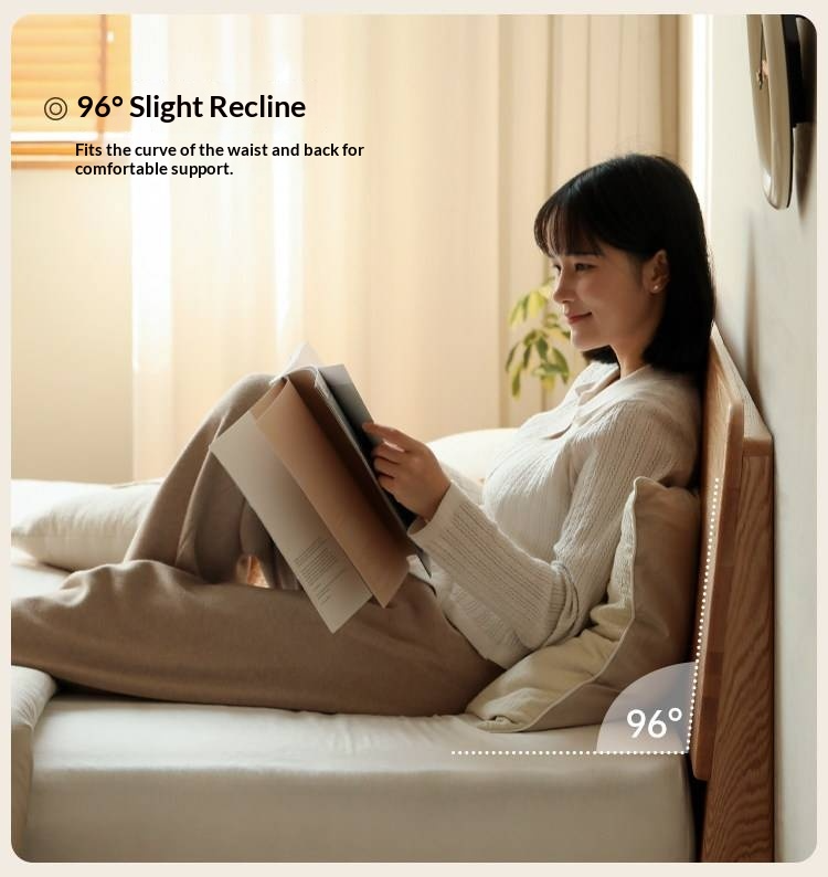 Oak Solid Wood Bed — Simple Floating Bed Design