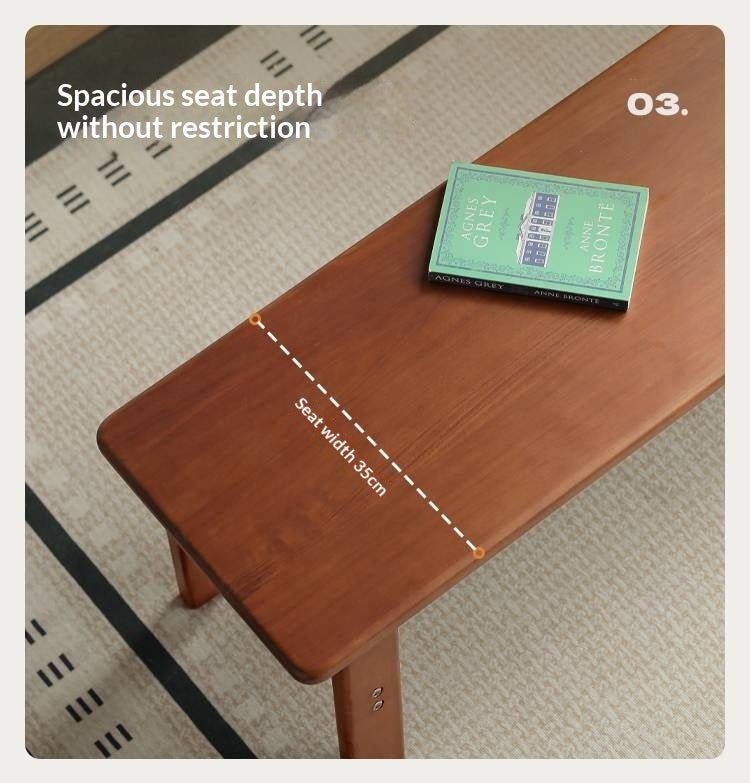 Tulipwood Solid Wood Vintage Style Long Bench