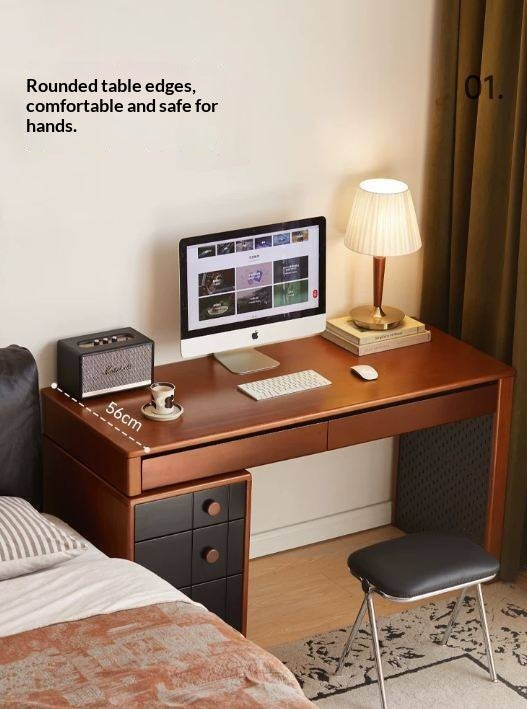 Poplar Solid Wood Desk Extendable Office Desk