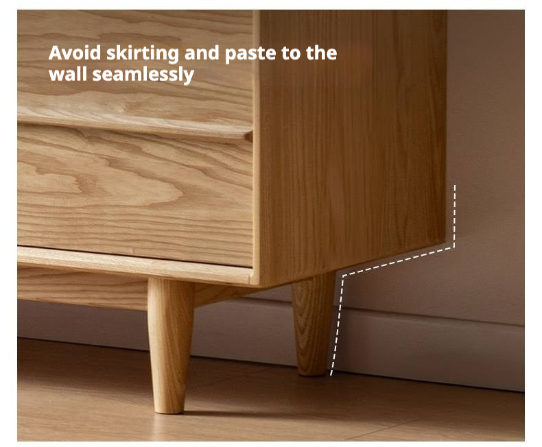 Ash Solid Wood Modern Style TV Stand