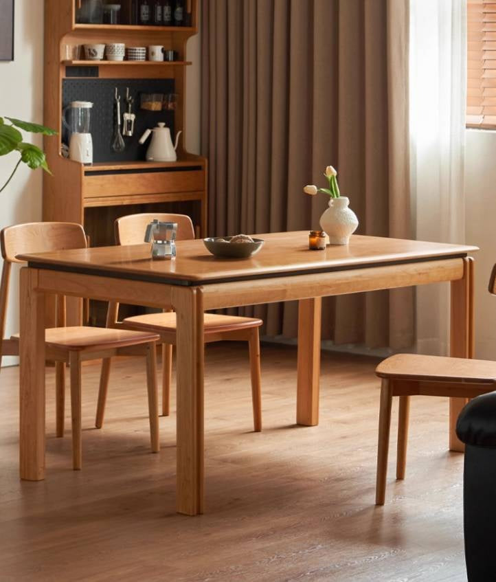 Cherry Solid Wood Vintage Style Dining Table