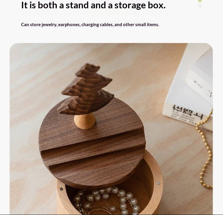 Black Walnut, Beech Solid Wood Phone Stand