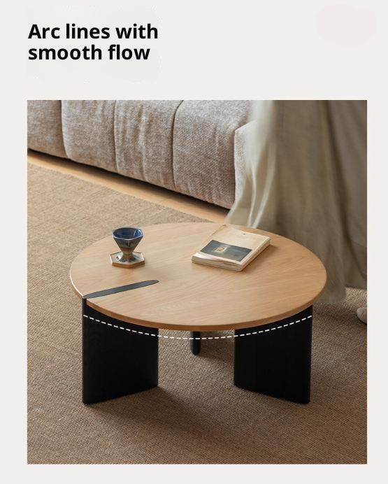 Ash Solid Wood Wabi Sabi Style Creative Coffee Table