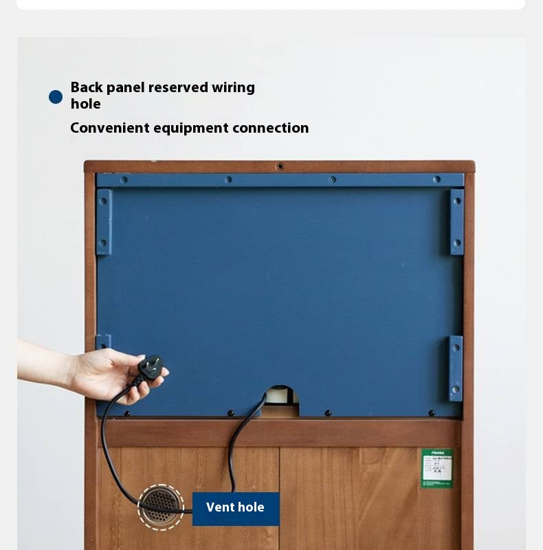 Poplar Solid Wood Middle-Age Edge Cabinet Storage.