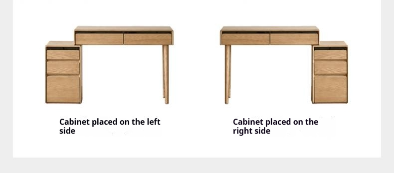 Ash Solid Wood Modern Retractable Dressing Table