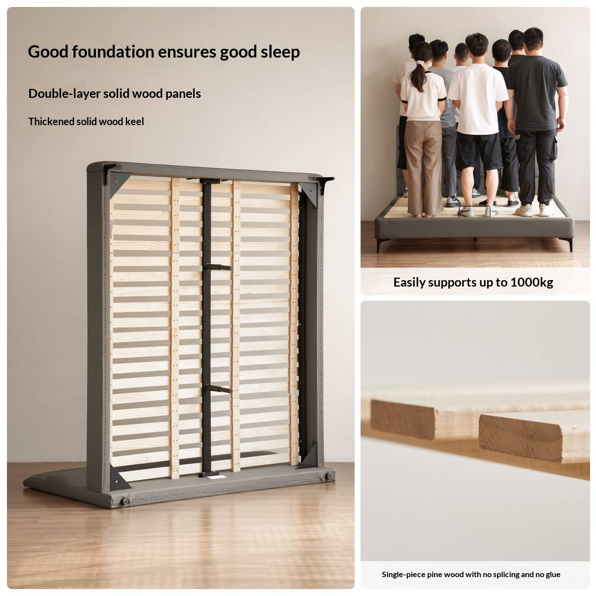 Luxury Genuine Leather Modern Minimalist Bed
