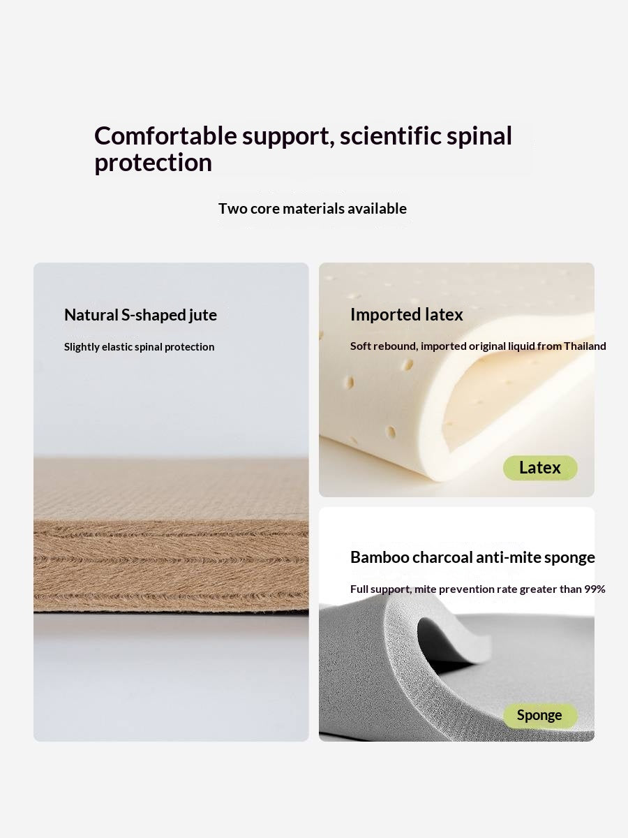 Zero-Glue Certified Natural Latex and Jute Mattress — Spring, Firm, Thick 22 cm