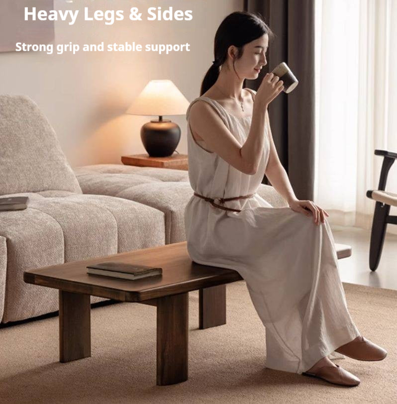 Black Walnut Solid Wood Wabi-Sabi Style Coffee Table