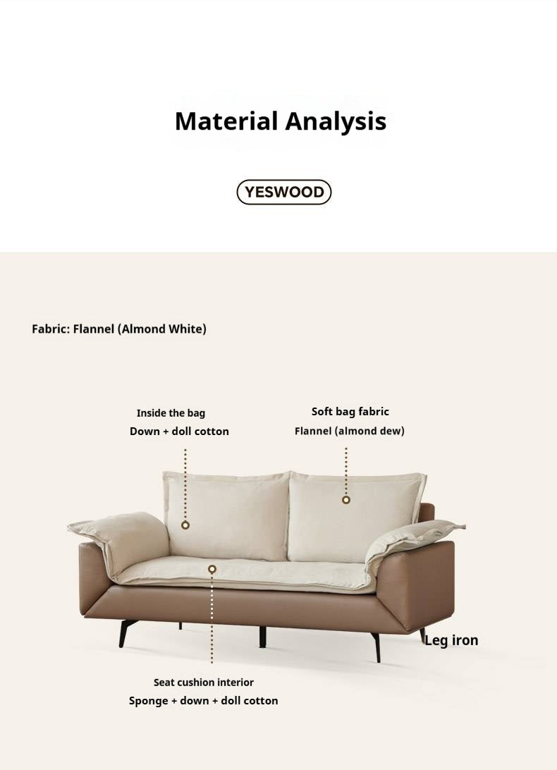 Technology Cloth folding Down Sofa,
