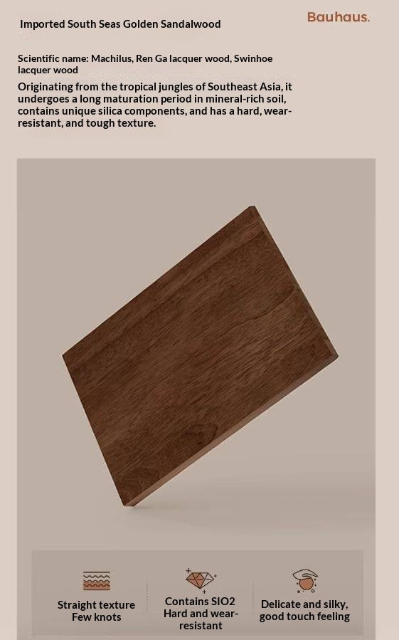 Sandalwood Solid Wood Vintage TV Cabinet with Floor Standing and Storage Space