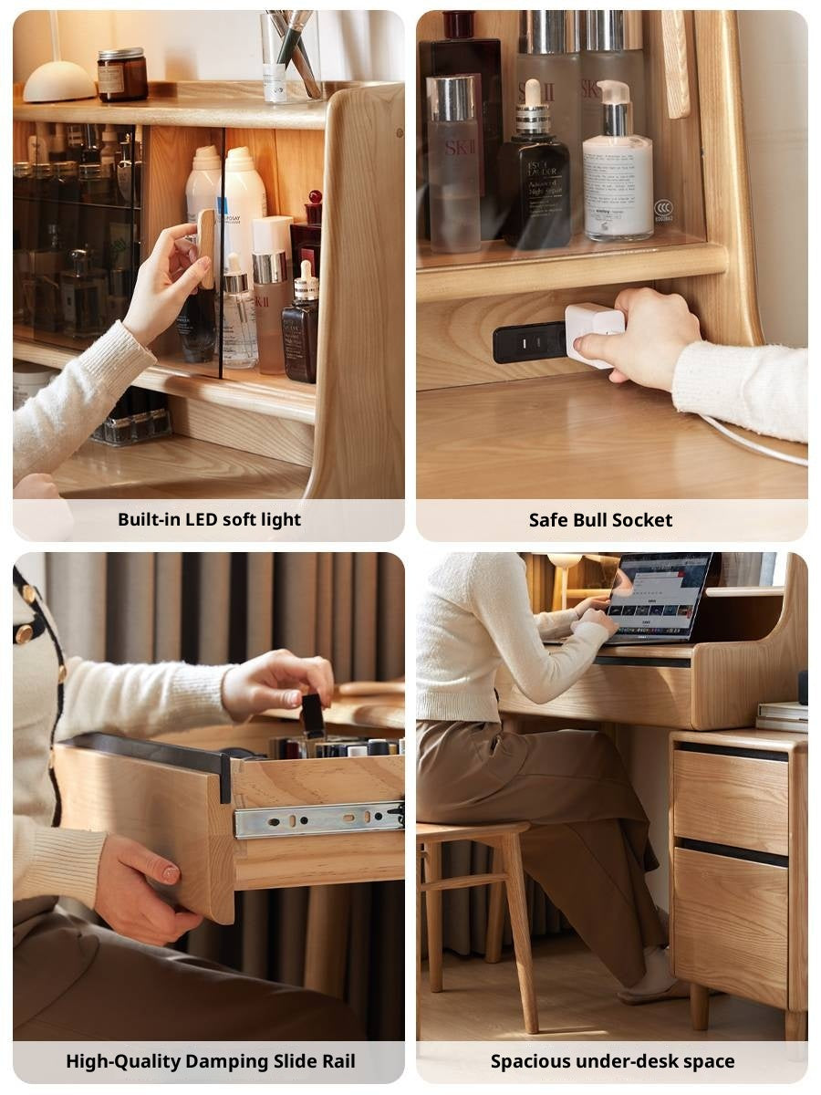 Ash Solid Wood Modern Dressing Table