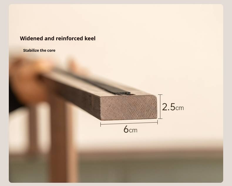 Black Walnut, Beech Solid Wood Retro Upholstered Large Bed