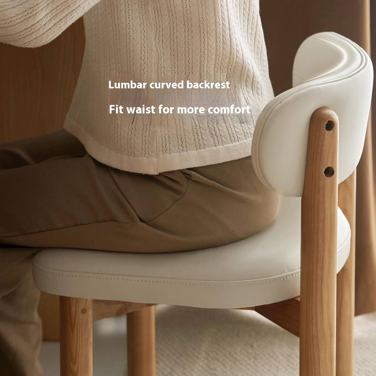 Ash, Red Oak Solid Wood Modern Makeup Stool