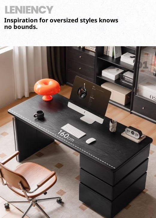 Oak Solid Wood Bauhaus Style Computer Desk