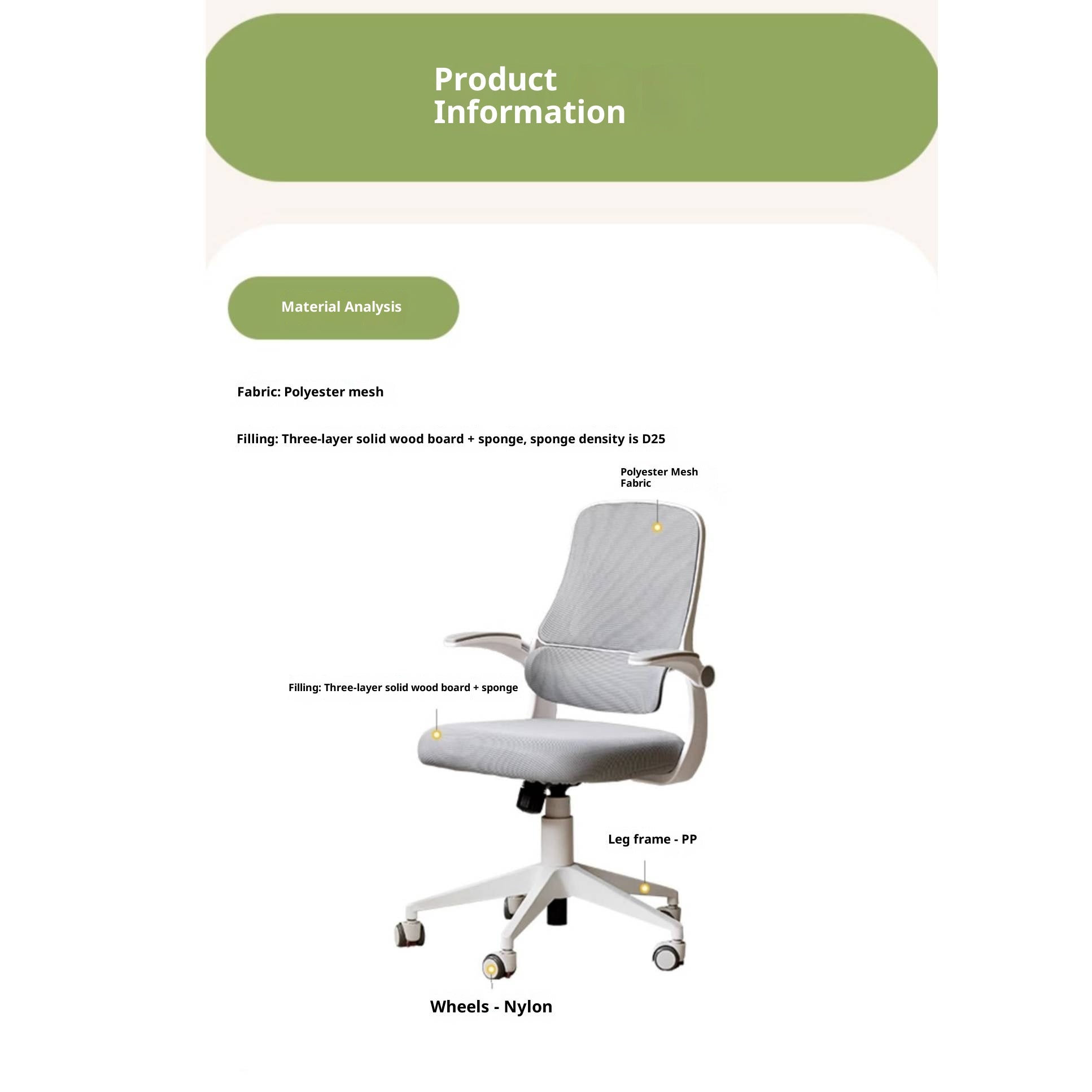 Children's Study Chair With Adjustable Backrest And Lifting Mechanism