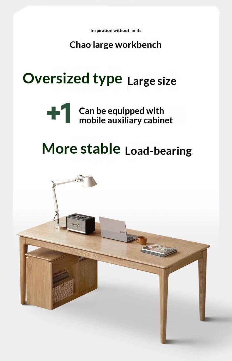 Ash Solid Wood Modern Minimalist Office Desk