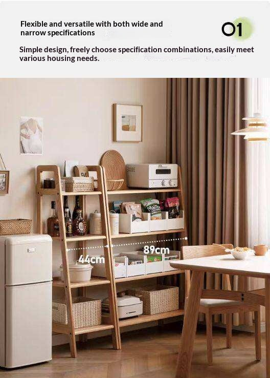 Oak Solid Wood Multi Layer Shelf, Bookshelves, Flower Racks