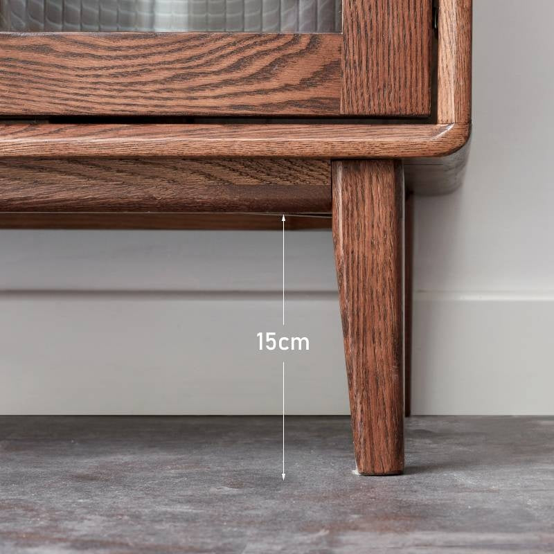 Oak Solid Wood, Solid Rubberwood Side Cabinet