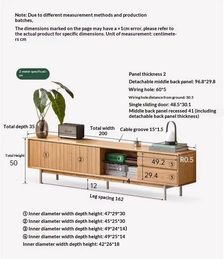Oak Solid Wood Modern TV Сabinet.