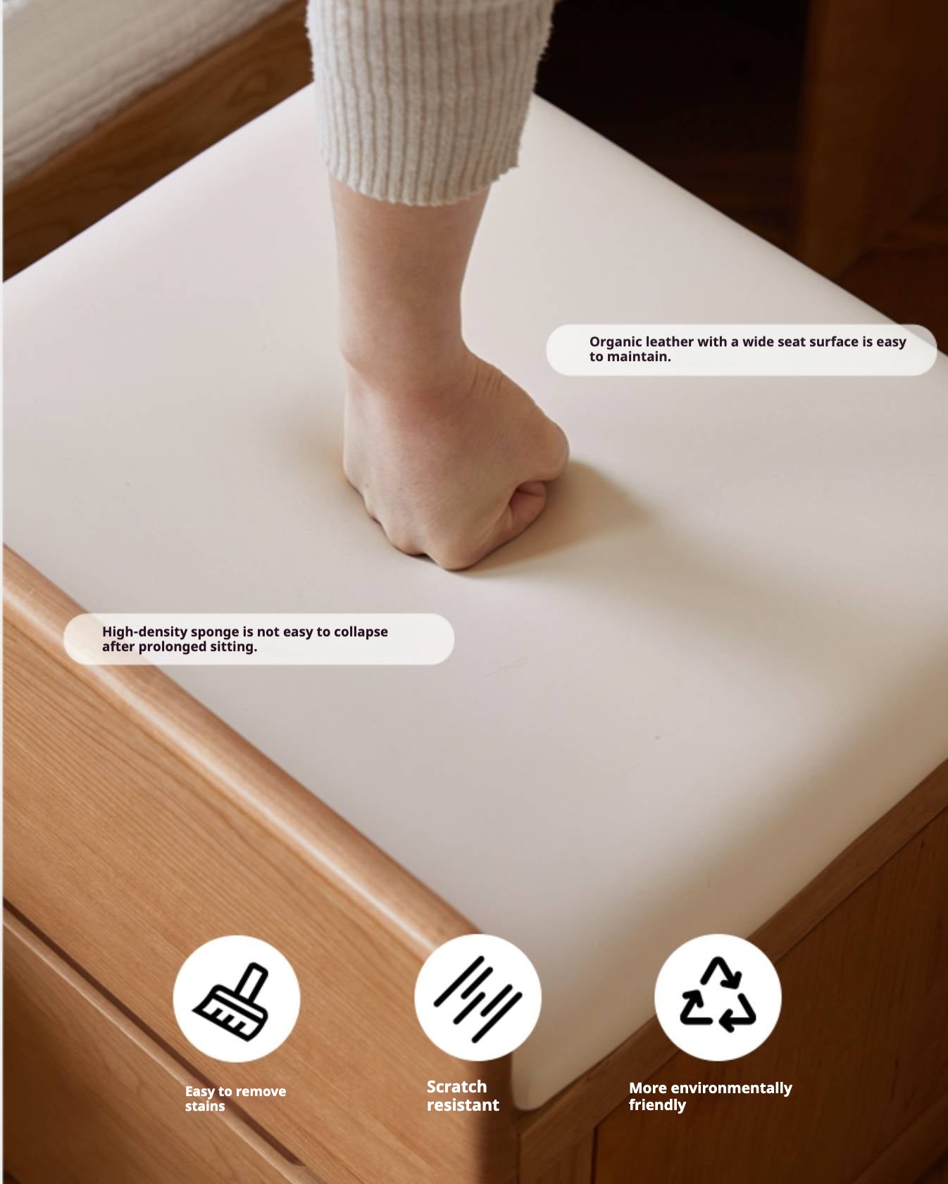 Cherry Solid Wood Multifunctional Retro Dressing Table