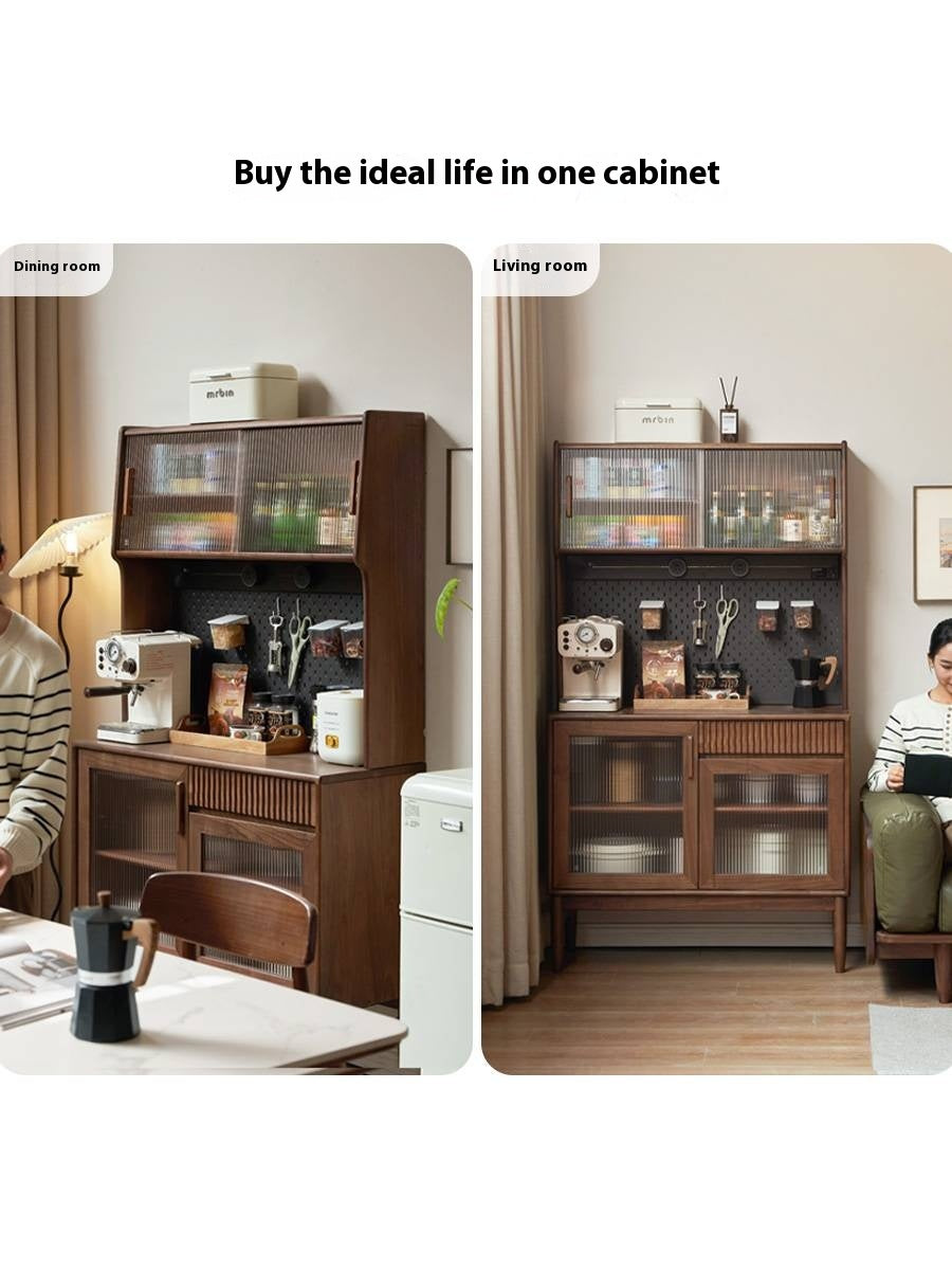 Oak, Black Walnut, South American Walnut, Solid Longan Hardwood, Red Zebrawood Solid Wood Light Luxury Sideboard