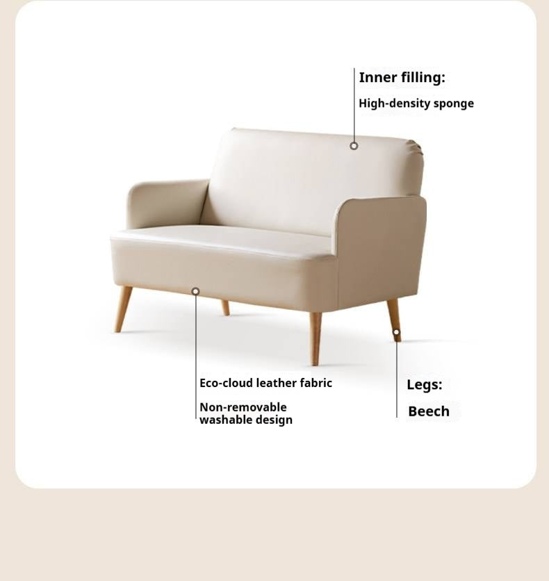 Beech Solid Wood Technology Cloth small Sofa