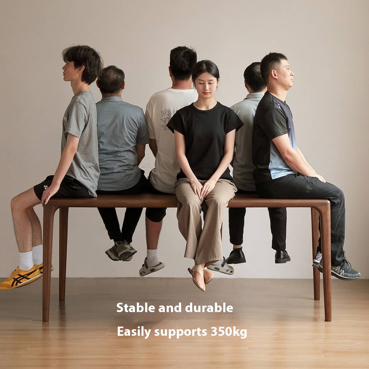 Black Walnut Solid Wood Rectangular Dining Table