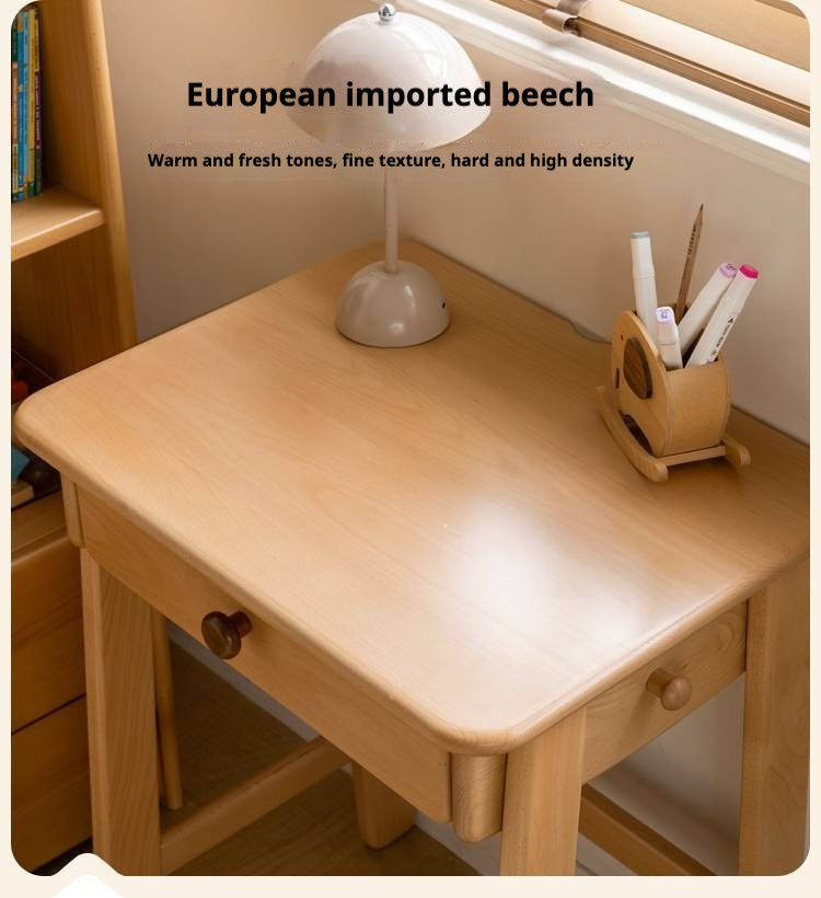 Beech Solid Wood Children's Study Writing Desk.