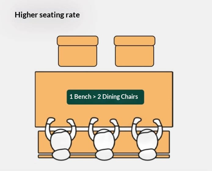 Black Walnut, Oak Solid Wood Long Bench