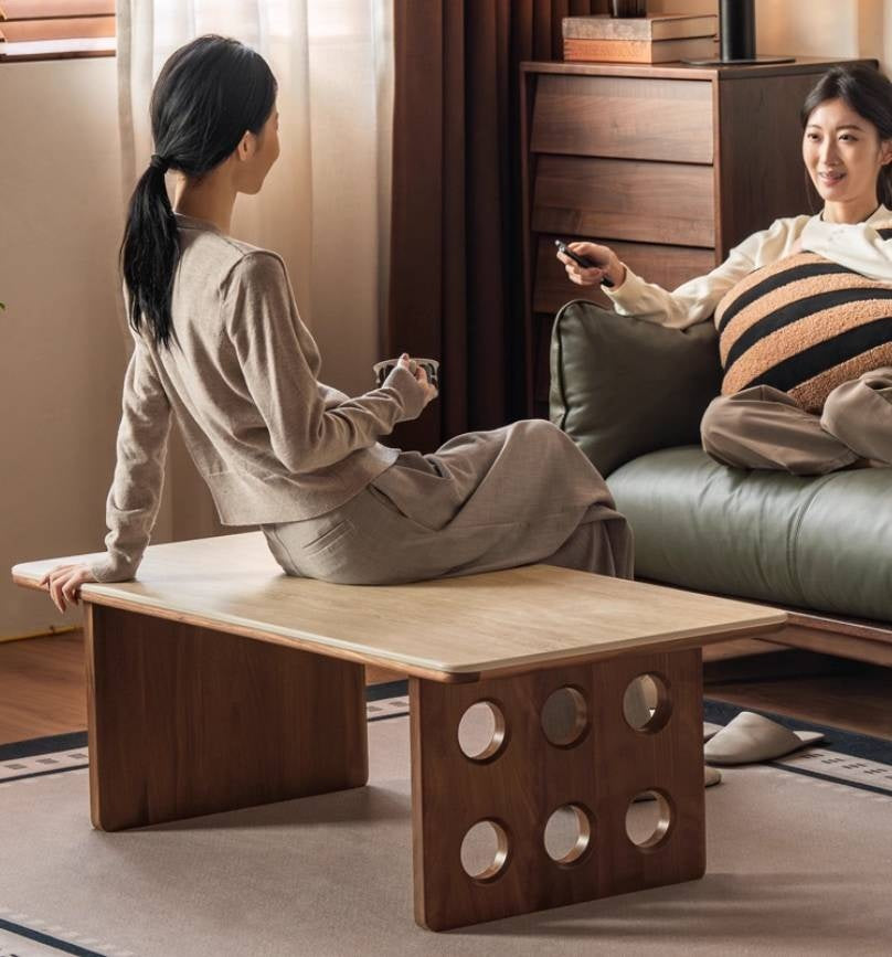 Black Walnut, Ash Solid Wood Ancient Style Coffee Table
